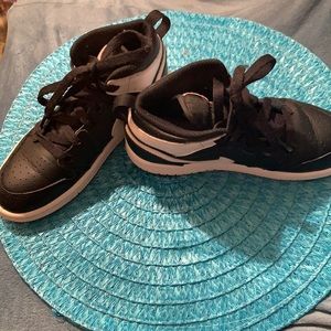 Girls Black, white & pink Nike Air Jordans